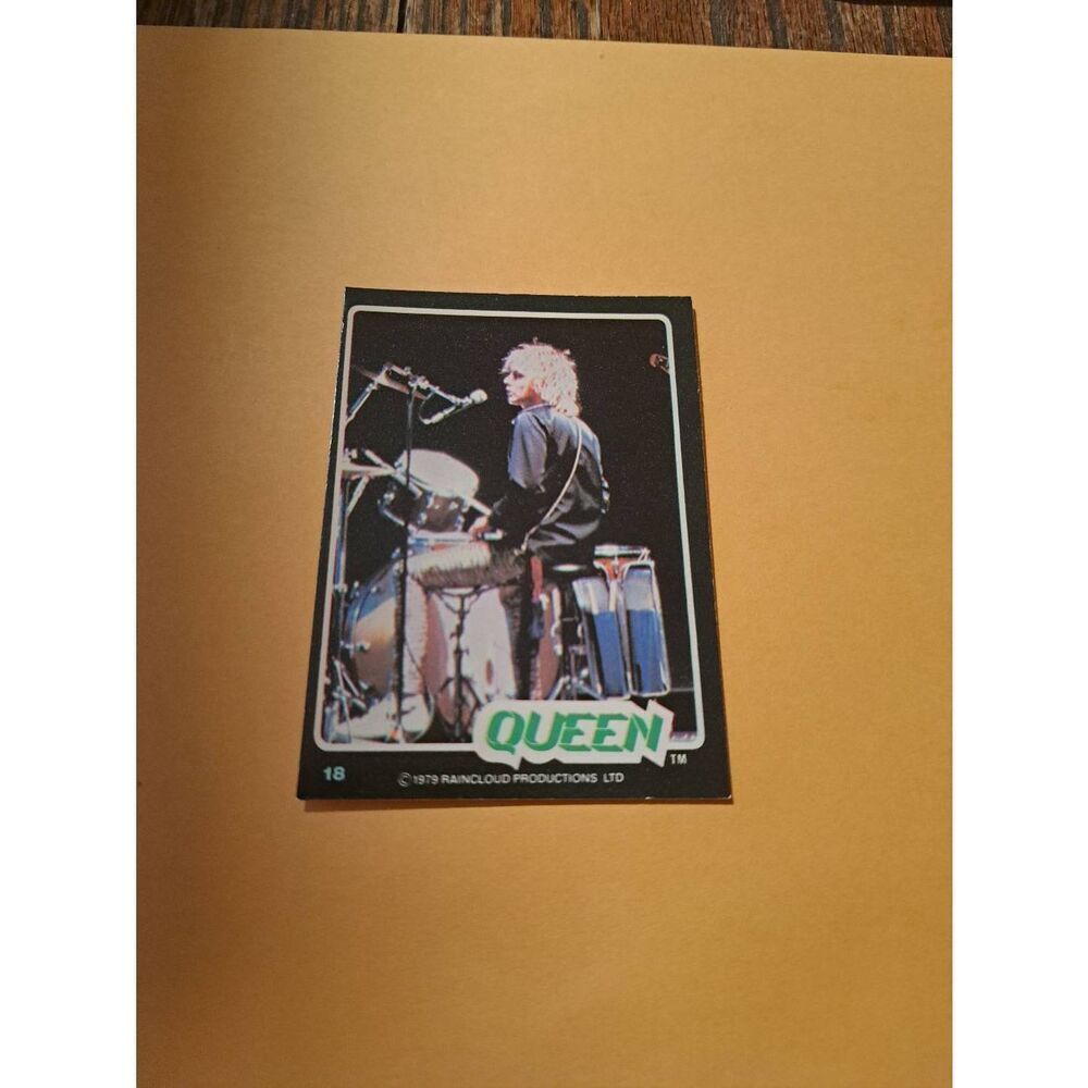 Vintage 1979 Rain Cloud Productions Queen Trading Card #18 Rock Band Memorabilia